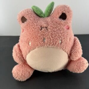 Cuddle Barn Pink Strawberry Wawa Frog Toad Plush 9" Plush Goals Stuffed Toy
